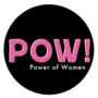 POW logo - pink letters on black circle - Power of Women